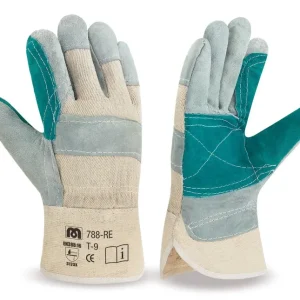 Gant de manutention cuir/tissu