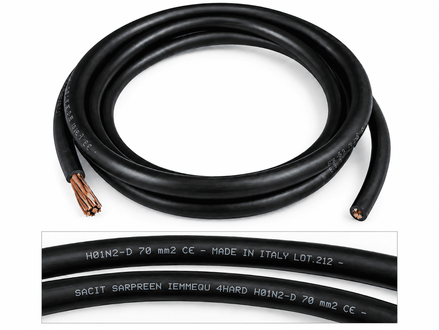 Câble de masse soudage 70 mm² en cuivre